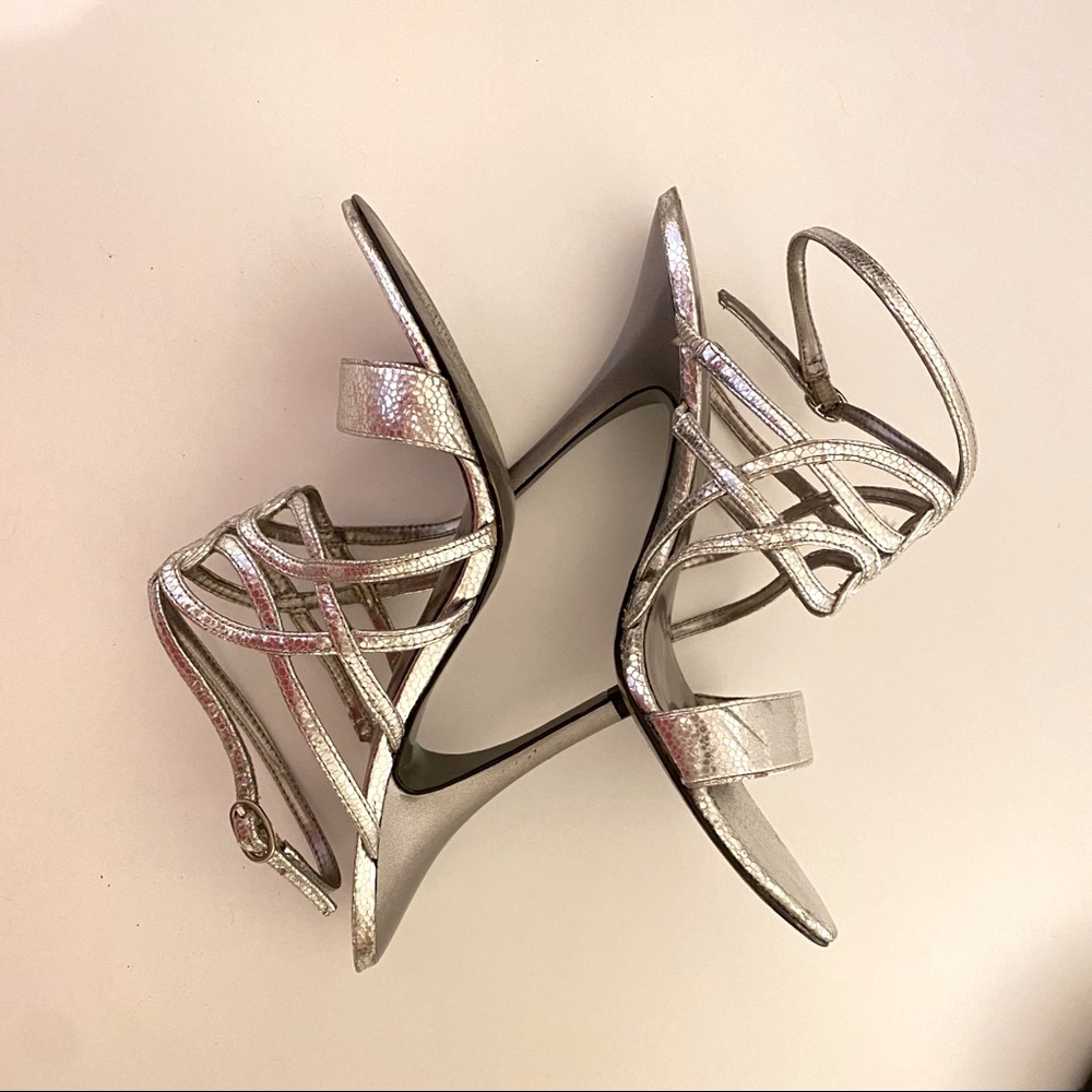 Silver stilettos